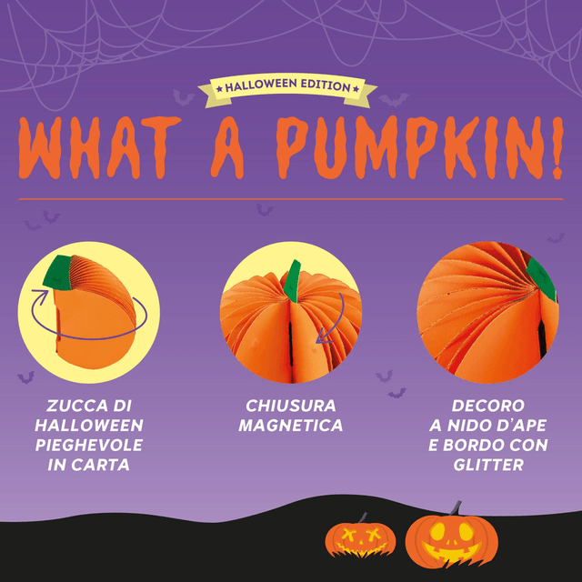 Zucca di Halloween pieghevole in carta - What a Pumpkin!