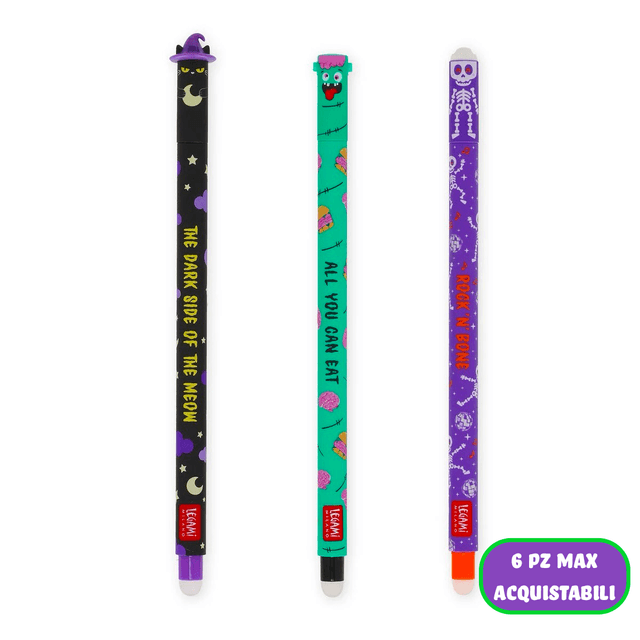Set di 3 Penne Gel Cancellabili - The Boo Crew - Erasable Pen